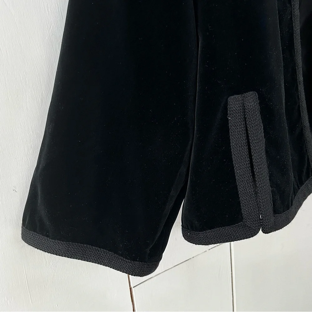 Saint Laurent VTG 70s Russian Collection Velvet Jacket Blazer Sz 40 Black - Picture 10 of 14